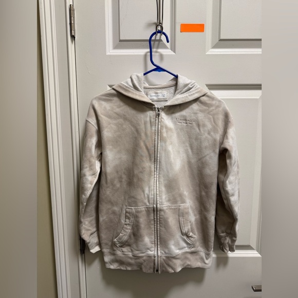 Youth Girls Abercrombie Kids Garment Dyed Full Zip Hoodie Size 13/14 - Picture 1 of 4